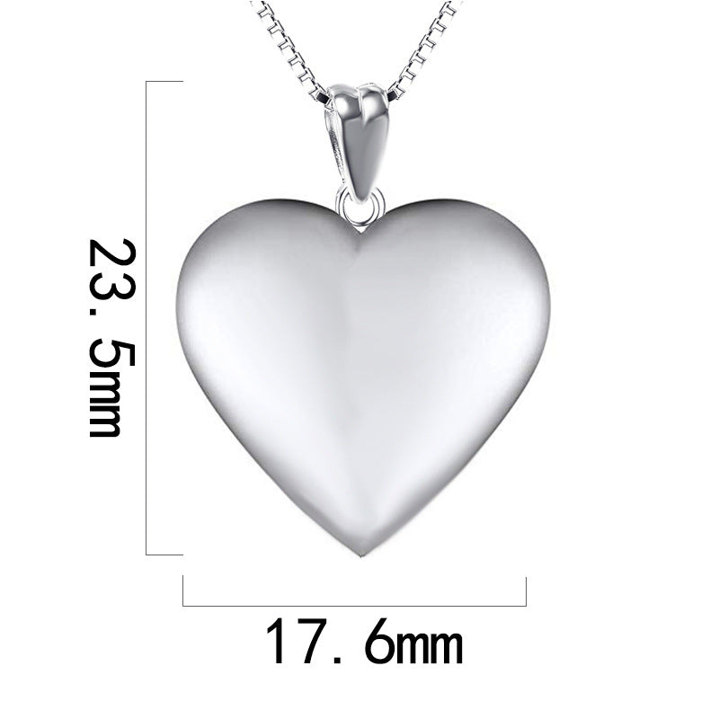 925 Silver Personalized Locket Necklace with Photo - Openable Heart Pendant, Double Picture Insert, Ideal Christmas Gift for Girlfriend, Wife, or Mother