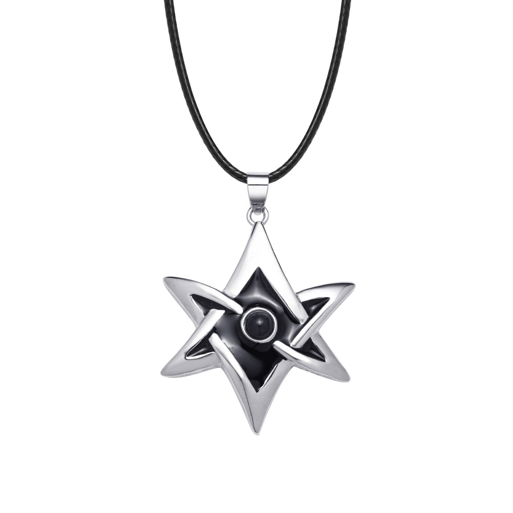 Personalised Projection Necklace with Photo and Text Inside - Star of David Six-pointed Star Pendant,Custom gift for Men