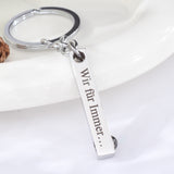 Personalized Photo Projection Keychain - Bar Pendant with Picture and engraved message, Gift for Men