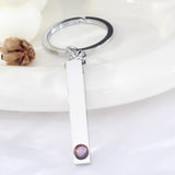 Personalized Photo Projection Keychain - Bar Pendant with Picture and engraved message, Gift for Men