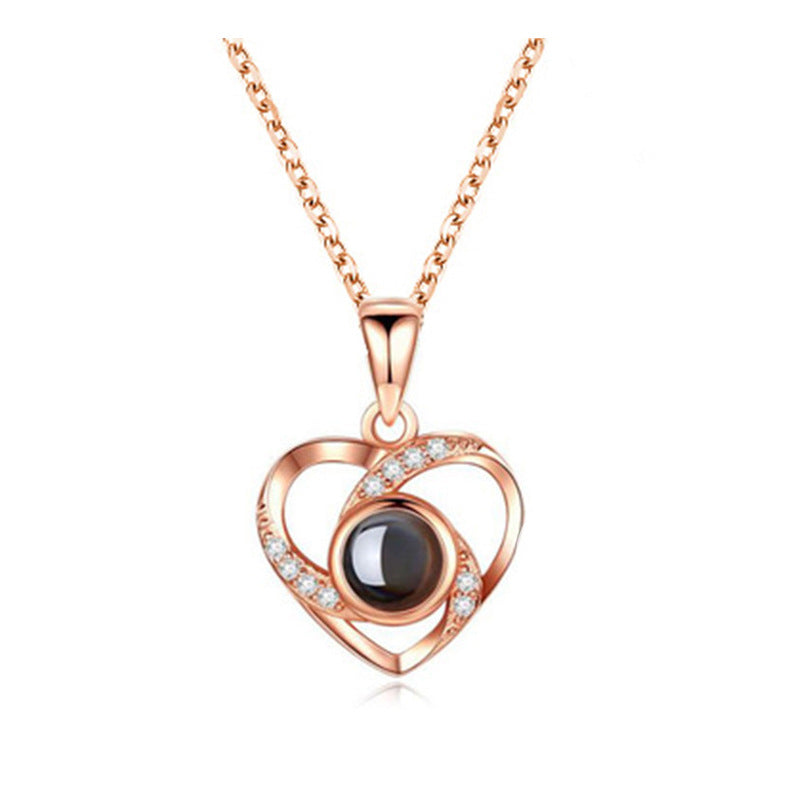 Exquisite 925 Sterling Silver Personalized Heart Necklace with Photo - Mesmerizing Rotating Heart Pendant,A Gift for Ladies