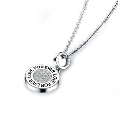 925 Silver Personalized Necklace with Picture - Circle Pendant with Photo, Perfect Holiday Gift for Girlfriend, Wife, or Mother