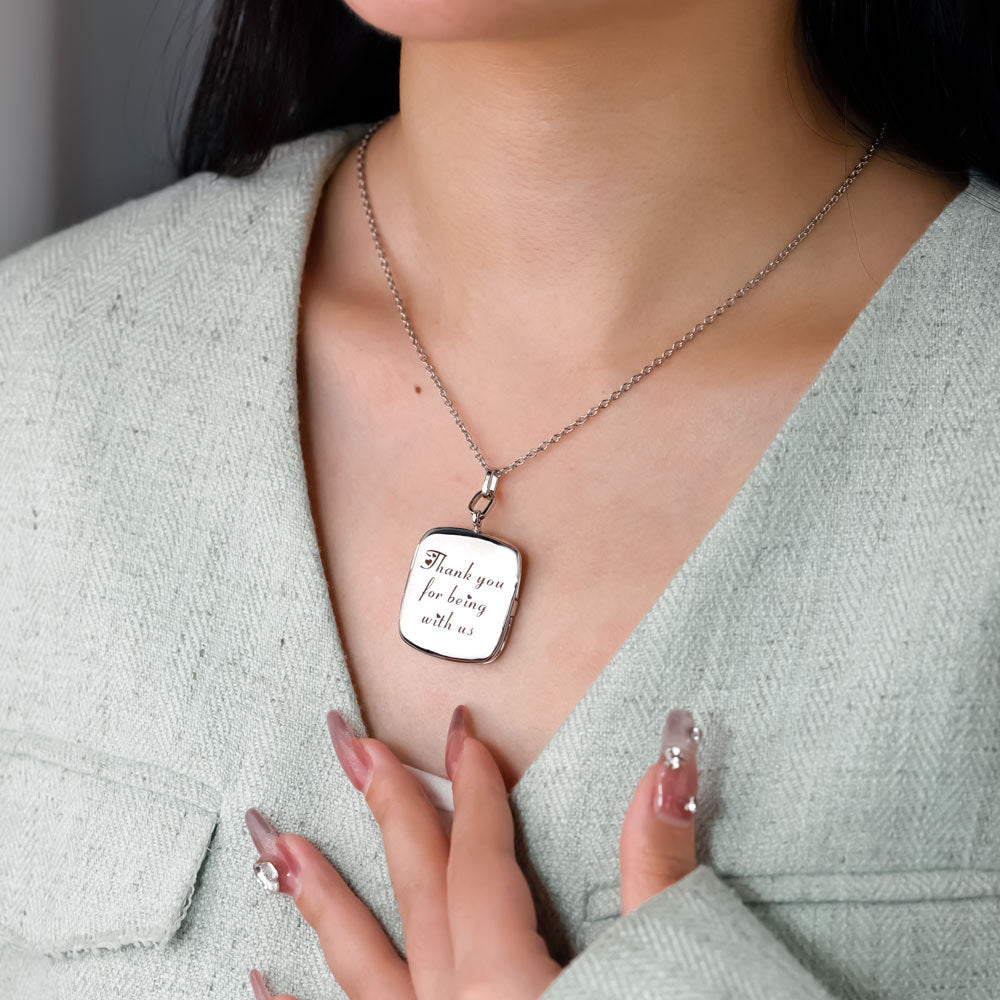 Custom Photo & Text Locket Necklace | Star or Square Pendant,Opens to Store Memories | Personalized Gift for Loved Ones